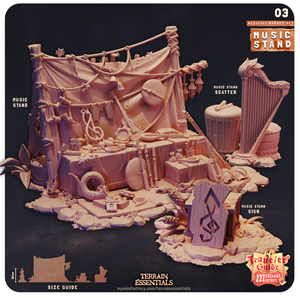 3D Printed Cast n Play Medieval Market Terrain Set 28mm 32mm D&D