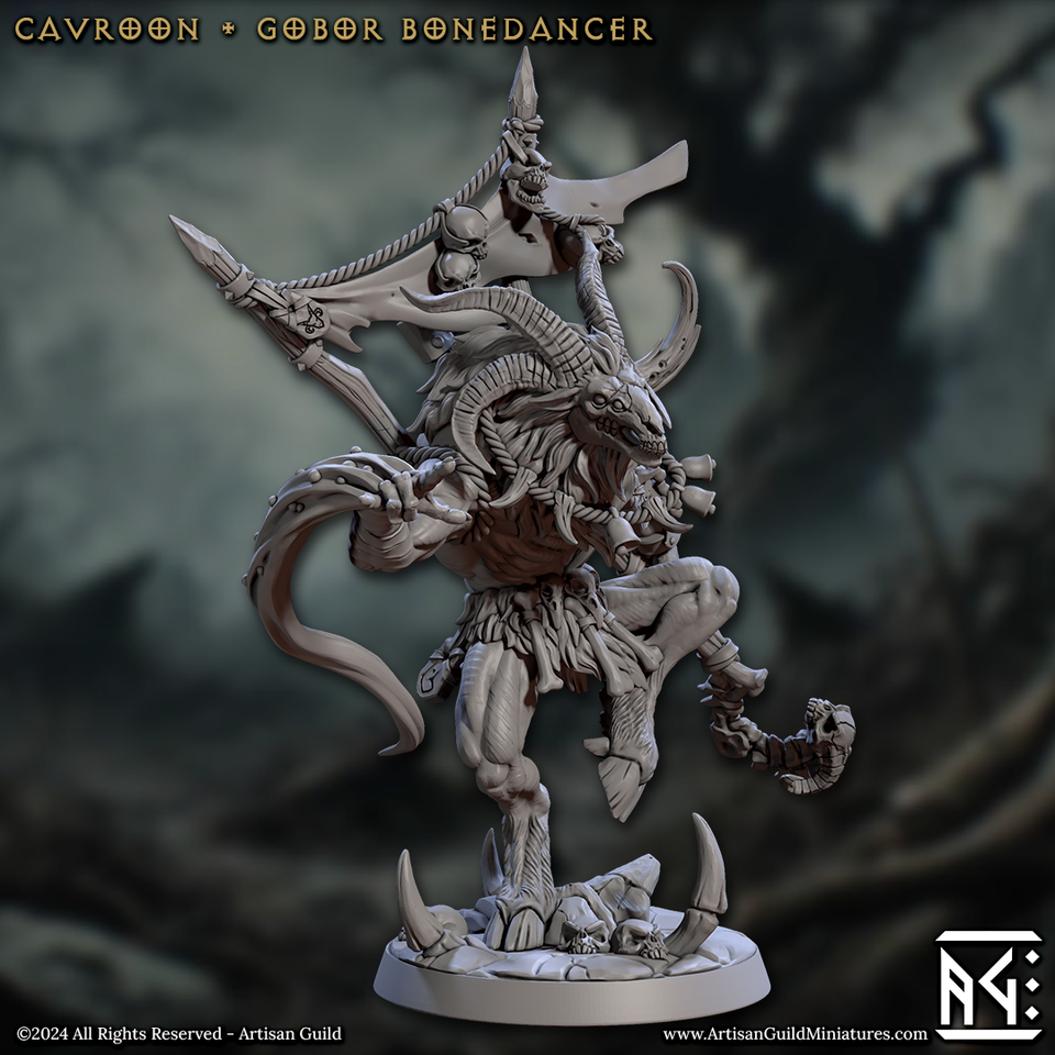 3D Printed Artisan Guild Cavroon Gobor Bonedancer Rise of the Beastmen Set 28mm 32mm