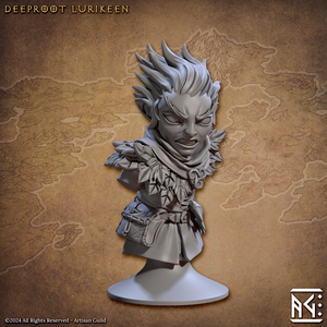 3D Printed Artisan Guild Deeproot Lurikeen Busts 28mm 32mm