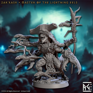 3D Printed Artisan Guild Zar Kash Master of the Lightning Eels Mirmidons of the Death Tide 28mm 32mm