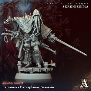 3D Printed Archvillain Games Archvillain Bestiary Vol. I Estraneo - Extraplanar Assasin 28 32mm D&D - Charming Terrain