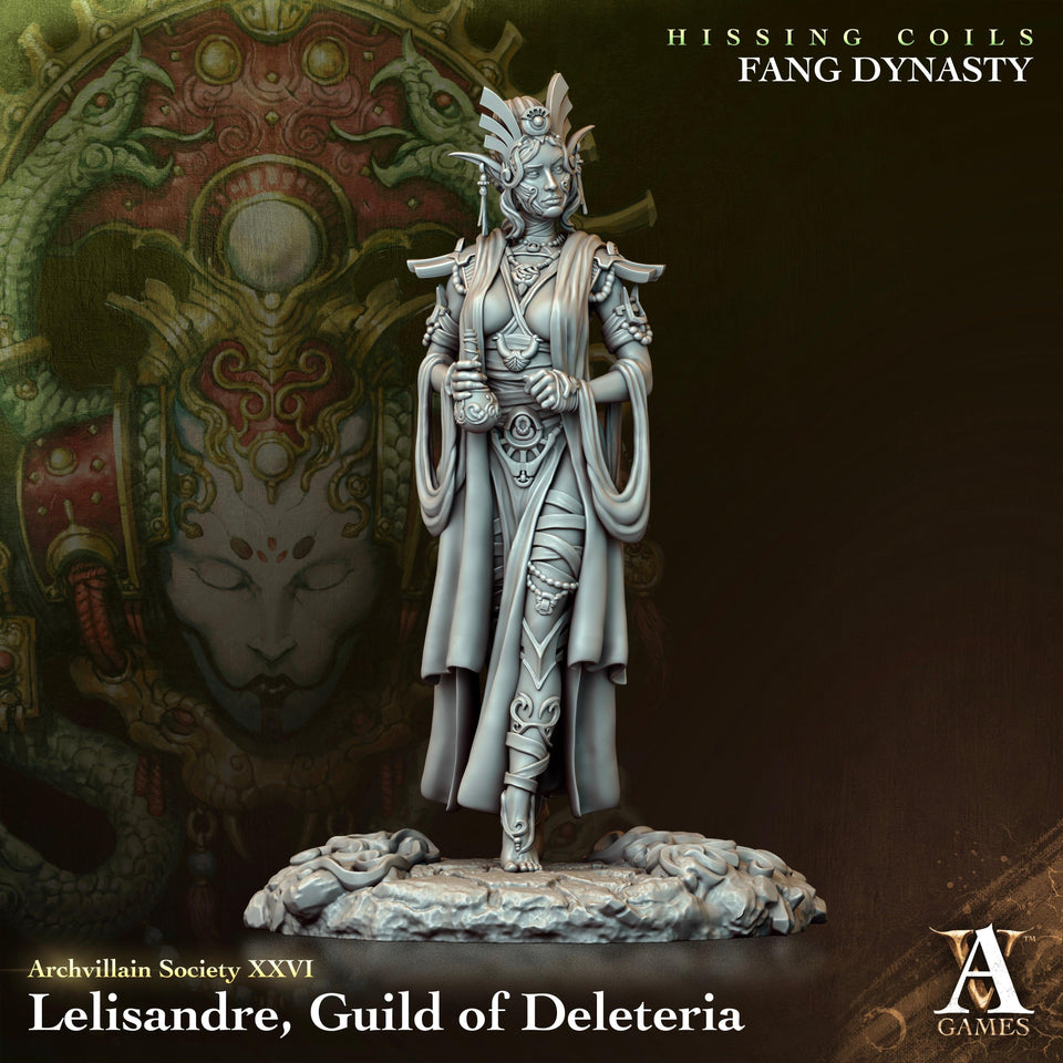 3D Printed Archvillain Games Archvillain Society Vol. XXVI Lelisandre Guild of Deleteria 28 32mm D&D - Charming Terrain