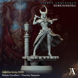 3D Printed Archvillain Games Archvillain Society Vol. XXVII Selene Cavalieri - Viserian Assassin 28 32mm D&D - Charming Terrain