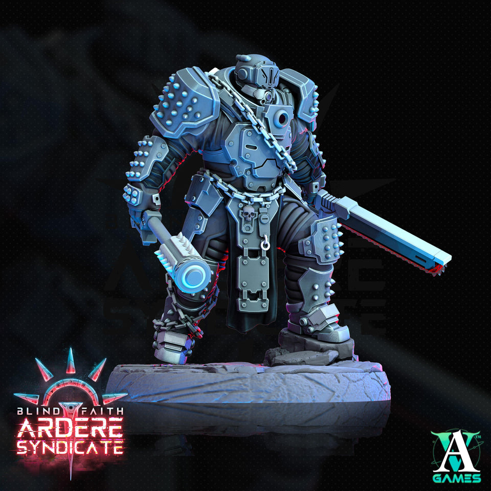 3D Printed Archvillain Games Arderite Heavy Infantry Blind Faith - Ardere Syndicate 28 32mm D&D - Charming Terrain