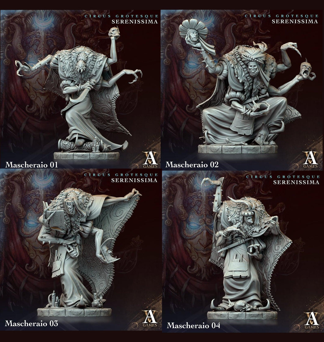 3D Printed Archvillain Games Circus Grotesque - Serenissima Mascheraio 28 32mm D&D - Charming Terrain