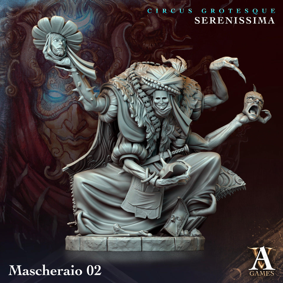 3D Printed Archvillain Games Circus Grotesque - Serenissima Mascheraio 28 32mm D&D - Charming Terrain