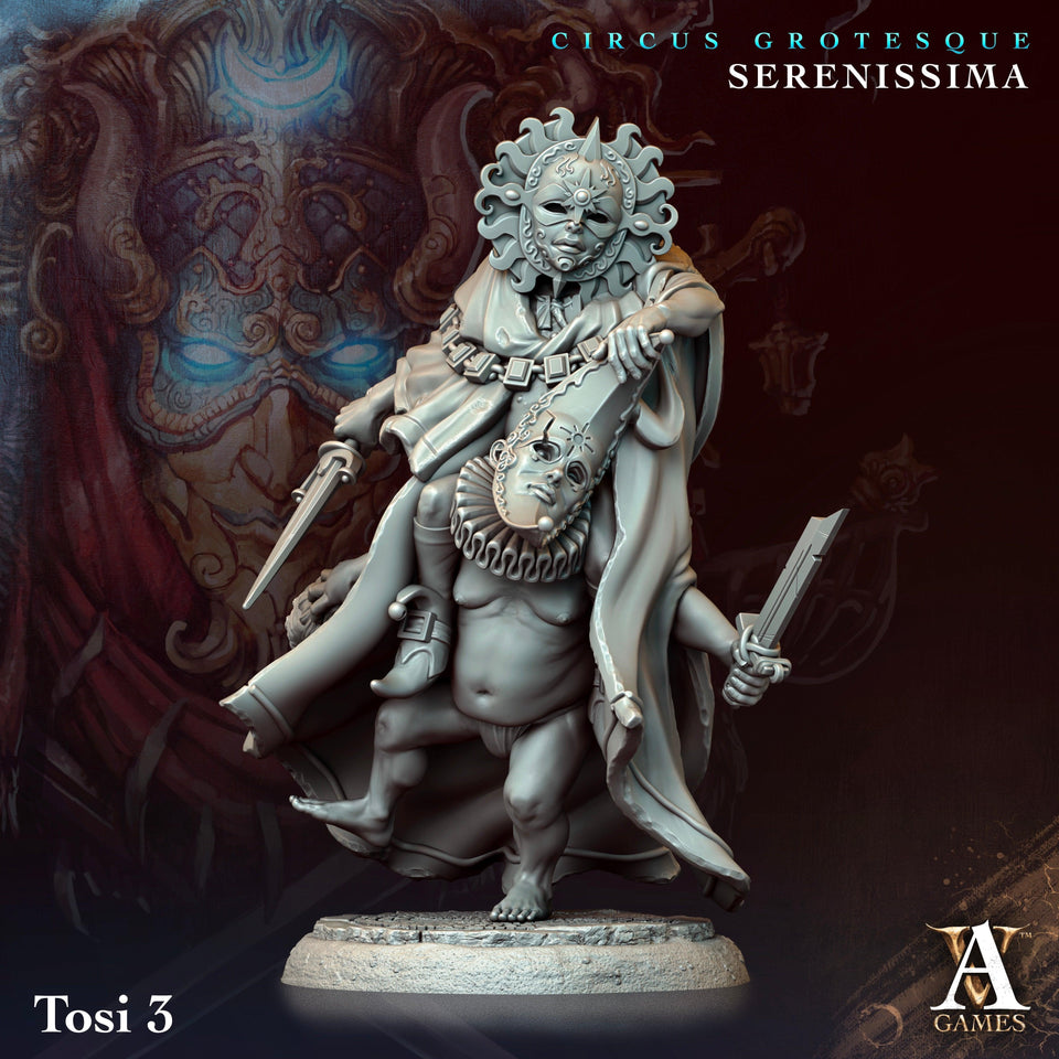 3D Printed Archvillain Games Circus Grotesque - Serenissima Tosi 28 32mm D&D - Charming Terrain