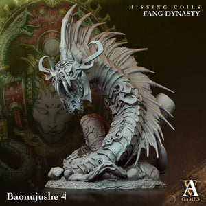 3D Printed Archvillain Games Hissing Coils - Fang Dynasty Baonujushe 28 32mm D&D - Charming Terrain