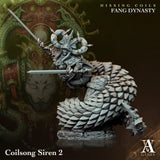 3D Printed Archvillain Games Hissing Coils - Fang Dynasty Coilsong Siren 28 32mm D&D - Charming Terrain