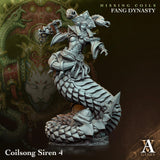 3D Printed Archvillain Games Hissing Coils - Fang Dynasty Coilsong Siren 28 32mm D&D - Charming Terrain