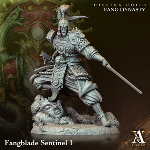 3D Printed Archvillain Games Hissing Coils - Fang Dynasty Fangblade Sentinel 28 32mm D&D - Charming Terrain