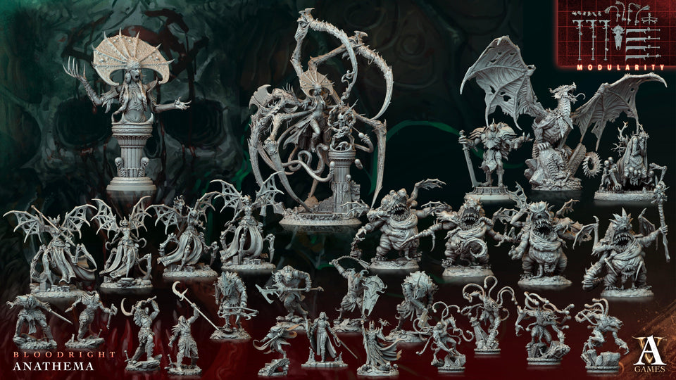 3D Printed Archvillain Games Voidbloood Tormutation Bloodright - Anathema 28 32mm D&D - Charming Terrain