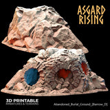 3D Printed Asgard Rising Abandoned Burial Ground Burrows 28 32 mm Wargaming DnD - Charming Terrain