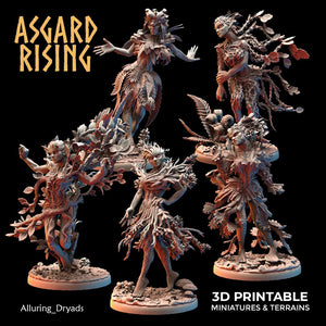 3D Printed Asgard Rising Alluring Dryads 28 32 mm Wargaming DnD - Charming Terrain