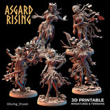 3D Printed Asgard Rising Alluring Dryads 28 32 mm Wargaming DnD - Charming Terrain