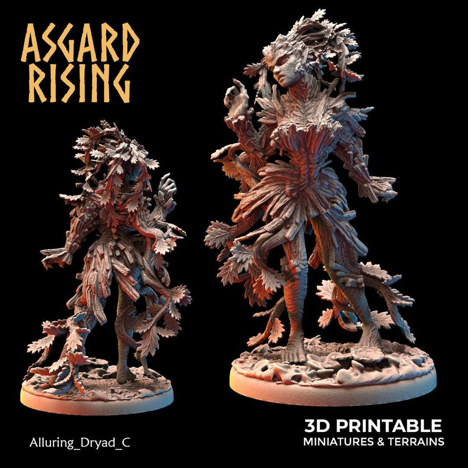 3D Printed Asgard Rising Alluring Dryads 28 32 mm Wargaming DnD - Charming Terrain