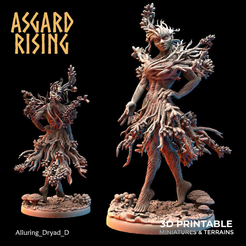 3D Printed Asgard Rising Alluring Dryads 28 32 mm Wargaming DnD - Charming Terrain