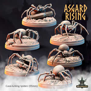 3D Printed Asgard Rising Cave-Lurking Spiders Set 1 28 32 mm Wargaming DnD - Charming Terrain