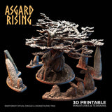 3D Printed Asgard Rising Deepforest Ritual Circles & Sacred Runic Tree - 28 32mm Wargaming DnD - Charming Terrain