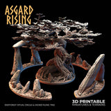 3D Printed Asgard Rising Deepforest Ritual Circles & Sacred Runic Tree - 28 32mm Wargaming DnD - Charming Terrain