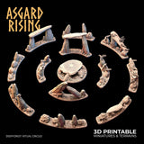 3D Printed Asgard Rising Deepforest Ritual Circles & Sacred Runic Tree - 28 32mm Wargaming DnD - Charming Terrain