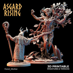 3D Printed Asgard Rising Forest Mother 28 32 mm Wargaming DnD - Charming Terrain