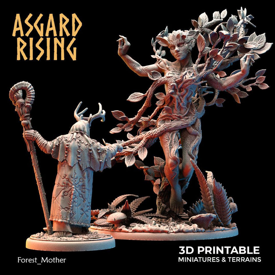 3D Printed Asgard Rising Forest Mother 28 32 mm Wargaming DnD - Charming Terrain