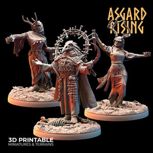 3D Printed Asgard Rising Hofgothi and Priestesses of the Raven Clan - 28 32mm Wargaming DnD - Charming Terrain