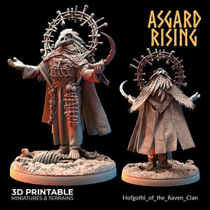 3D Printed Asgard Rising Hofgothi and Priestesses of the Raven Clan - 28 32mm Wargaming DnD - Charming Terrain