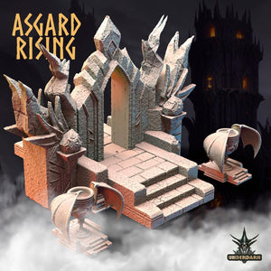 3D Printed Asgard Rising Obsidian Altar 28 32 mm Wargaming DnD - Charming Terrain