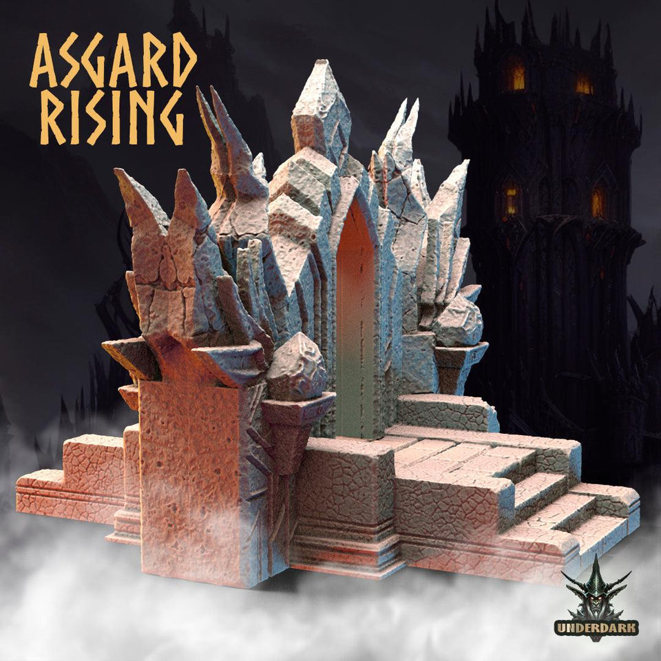 3D Printed Asgard Rising Obsidian Altar 28 32 mm Wargaming DnD - Charming Terrain