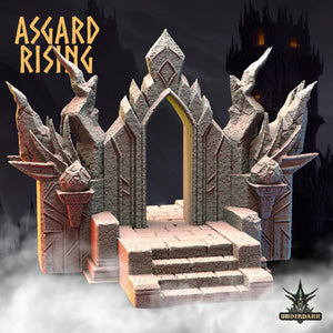 3D Printed Asgard Rising Obsidian Altar 28 32 mm Wargaming DnD - Charming Terrain