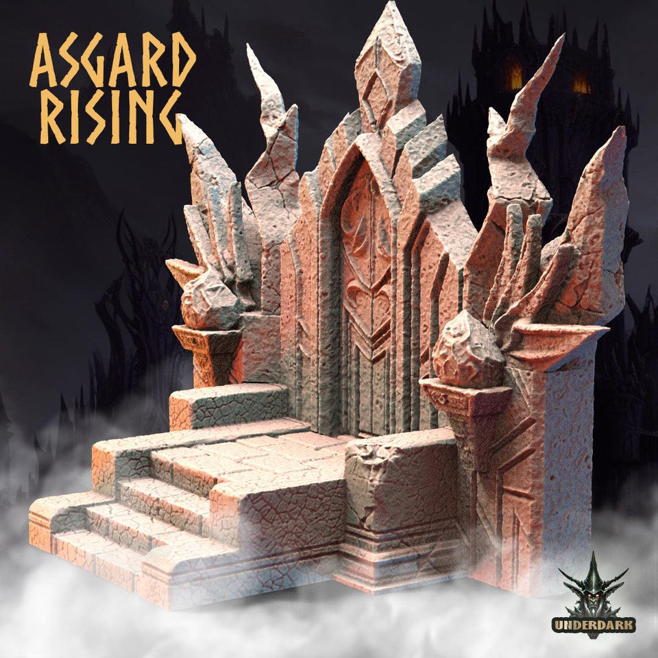 3D Printed Asgard Rising Obsidian Altar 28 32 mm Wargaming DnD - Charming Terrain