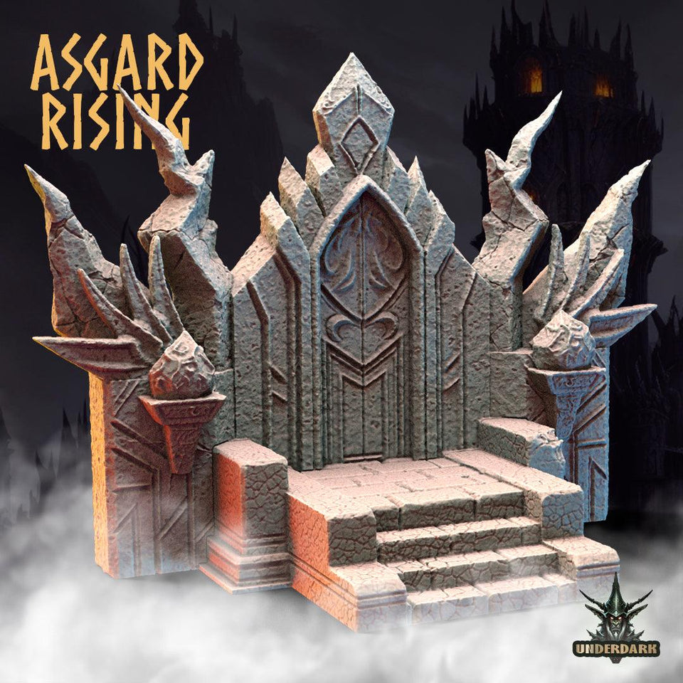 3D Printed Asgard Rising Obsidian Altar 28 32 mm Wargaming DnD - Charming Terrain