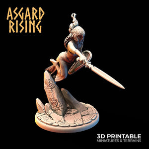 3D Printed Asgard Rising Rangrid the Phantom Lady 28 32 mm Wargaming DnD - Charming Terrain