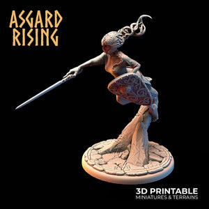 3D Printed Asgard Rising Rangrid the Phantom Lady 28 32 mm Wargaming DnD - Charming Terrain