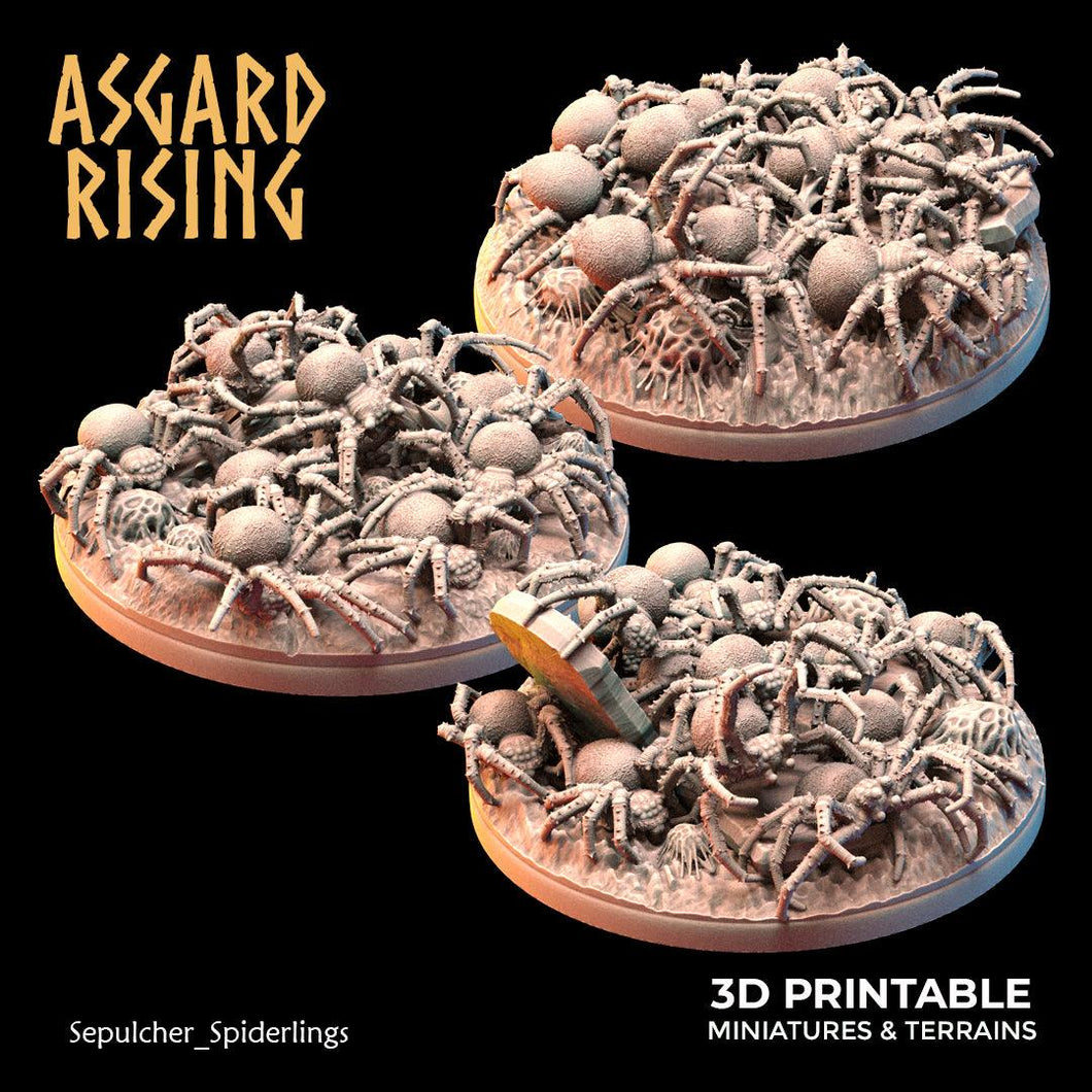 3D Printed Asgard Rising Sepulcher Spiderlings 28 32 mm Wargaming DnD - Charming Terrain