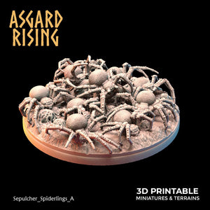 3D Printed Asgard Rising Sepulcher Spiderlings 28 32 mm Wargaming DnD - Charming Terrain