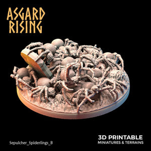 3D Printed Asgard Rising Sepulcher Spiderlings 28 32 mm Wargaming DnD - Charming Terrain