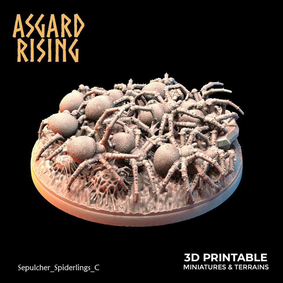 3D Printed Asgard Rising Sepulcher Spiderlings 28 32 mm Wargaming DnD - Charming Terrain