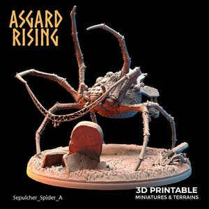 3D Printed Asgard Rising Sepulcher Spiders 28 32 mm Wargaming DnD - Charming Terrain