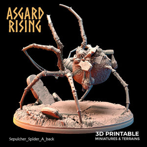 3D Printed Asgard Rising Sepulcher Spiders 28 32 mm Wargaming DnD - Charming Terrain