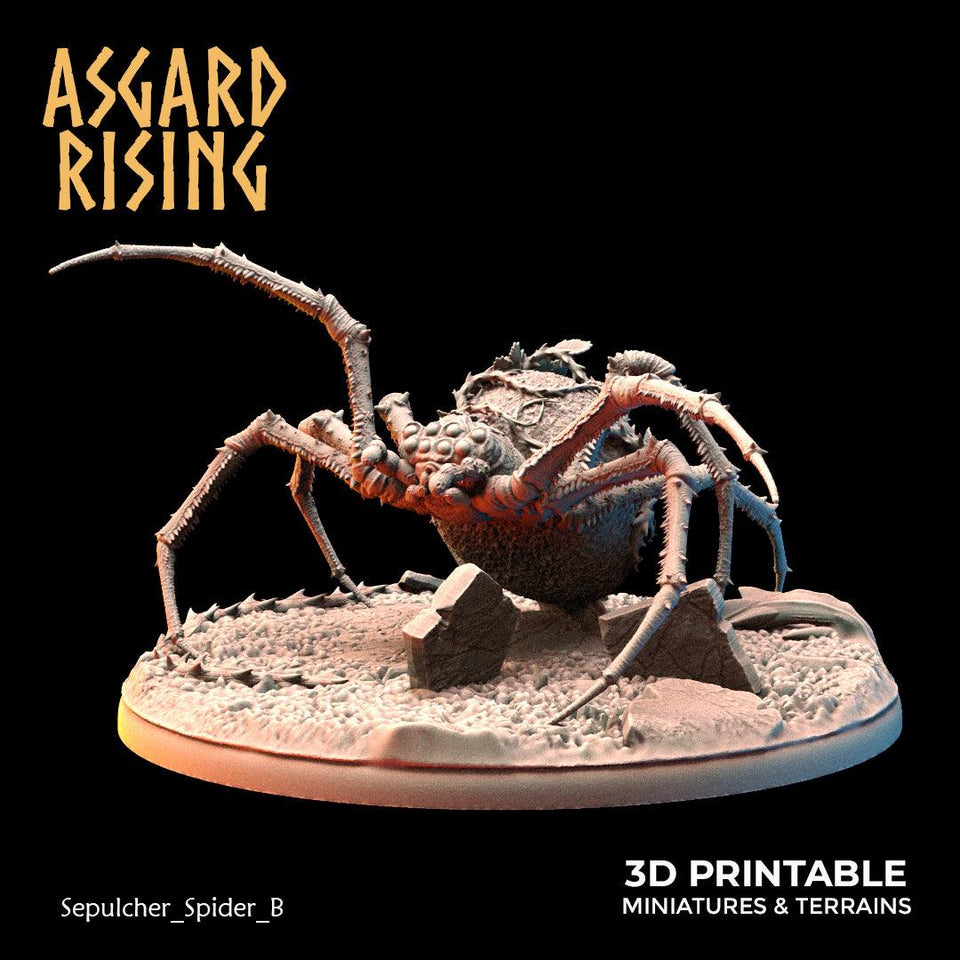 3D Printed Asgard Rising Sepulcher Spiders 28 32 mm Wargaming DnD - Charming Terrain