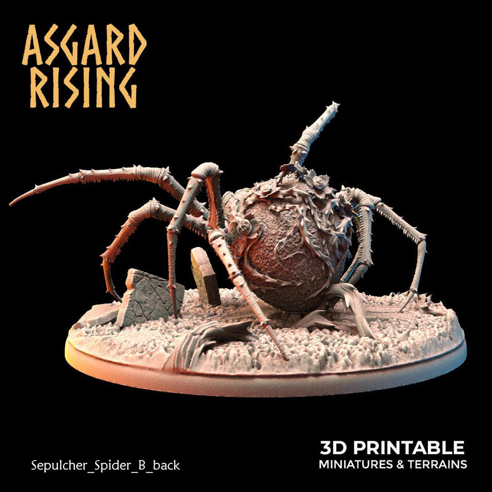 3D Printed Asgard Rising Sepulcher Spiders 28 32 mm Wargaming DnD - Charming Terrain