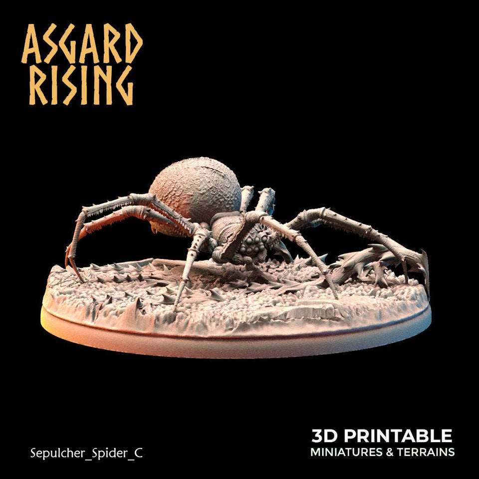 3D Printed Asgard Rising Sepulcher Spiders 28 32 mm Wargaming DnD - Charming Terrain