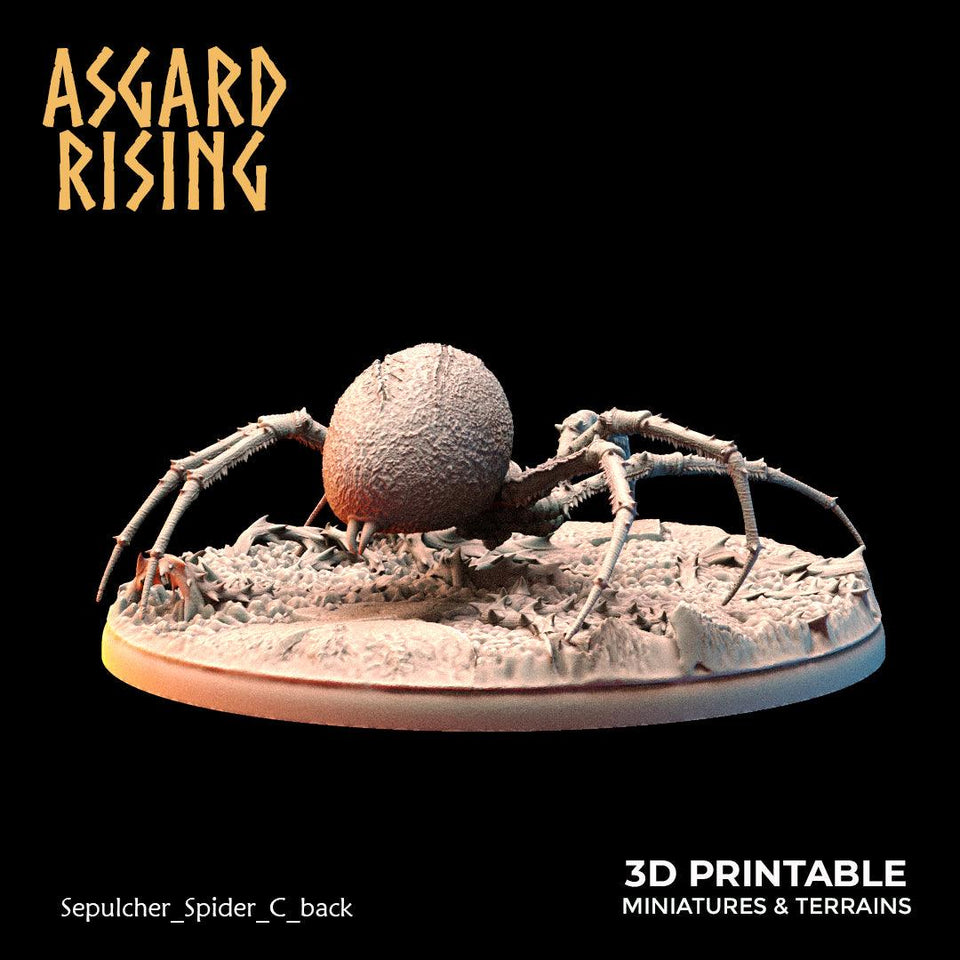 3D Printed Asgard Rising Sepulcher Spiders 28 32 mm Wargaming DnD - Charming Terrain