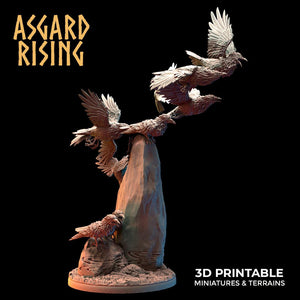 3D Printed Asgard Rising Swarms of the Black Ravens - 28 32mm Wargaming DnD - Charming Terrain