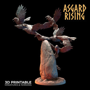 3D Printed Asgard Rising Swarms of the Black Ravens - 28 32mm Wargaming DnD - Charming Terrain