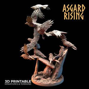 3D Printed Asgard Rising Swarms of the Black Ravens - 28 32mm Wargaming DnD - Charming Terrain