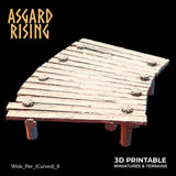 3D Printed Asgard Rising The Coastal Harbor Pier Set 28 32 mm Wargaming DnD - Charming Terrain